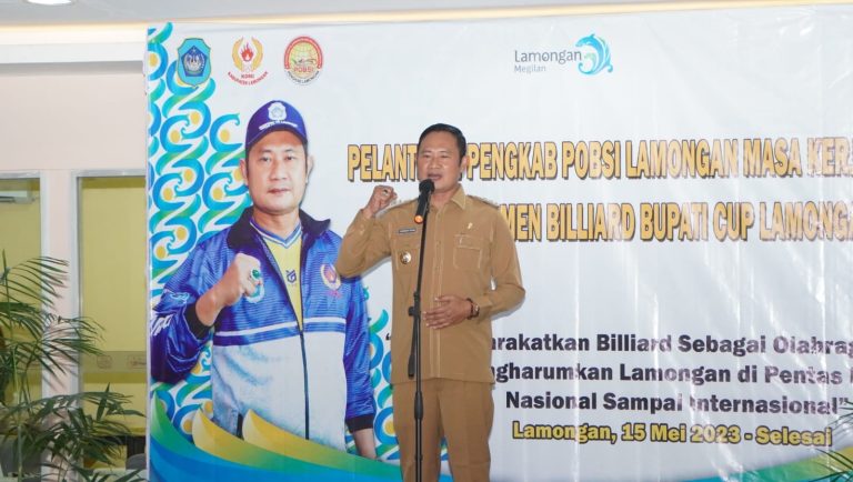 Jaring Atlet Porprov Jatim, POBSI Lamongan Gelar Turnamen Biliar Bupati Cup Lamongan 2023